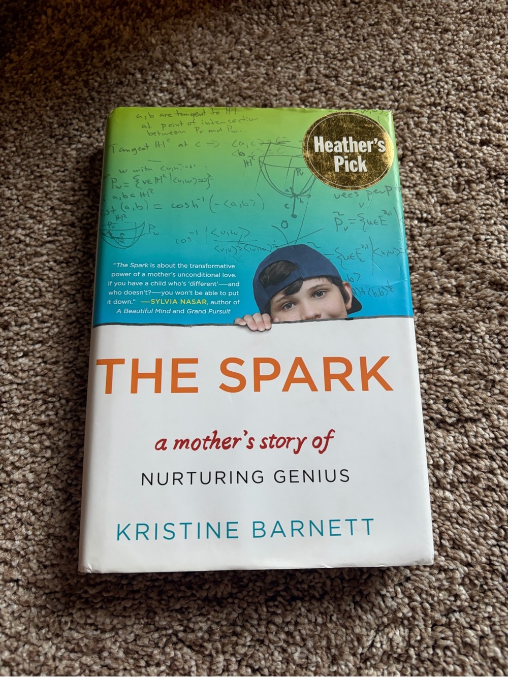 Kristine Barnett "The Spark" - White & Blue Hardcover Book